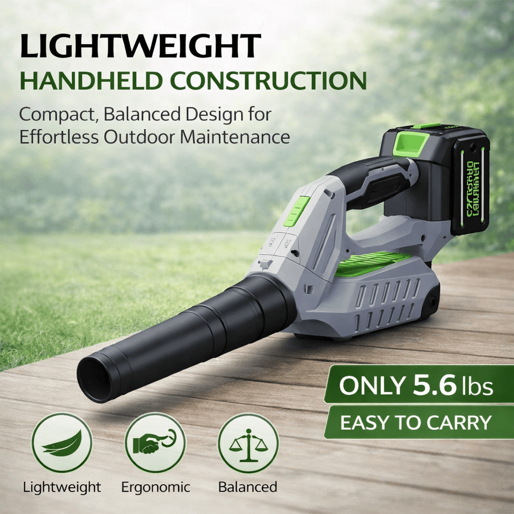 Comchoi Electric Leaf Blower Cordless - Lightweight Handheld Construction